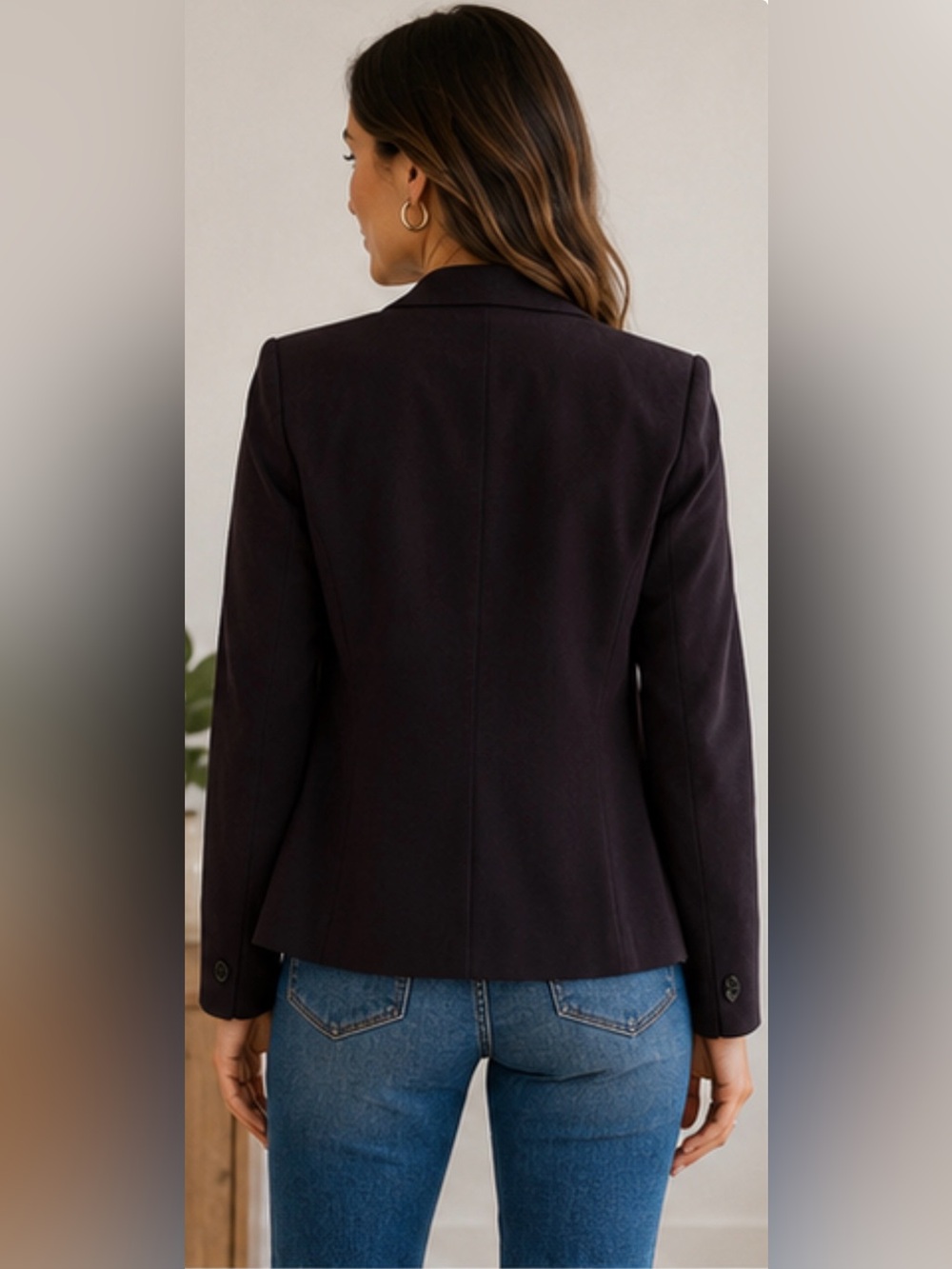 Worthington Black One-Button Career Blazer Jacket Size Medium - Picture 2 of 10